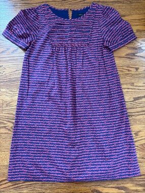 Marc by Marc Jacobs Babydoll Dress Sz 4 Logo Blue Pink